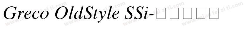 Greco OldStyle SSi字体转换